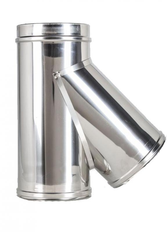 Ramificatii din inox tip Y la 45 perete dublu
